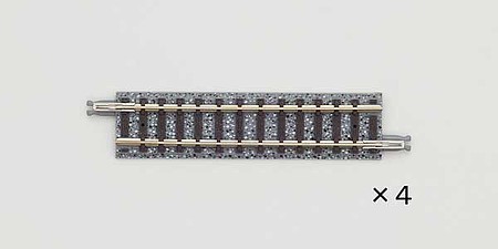 Tomy Straight Track S72.5 - Fine Track 2-7/8  72.5mm pkg(4) - N-Scale