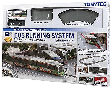 Tomy Operating Bus System Starter Set (Set A) N Scale Model Railroad Road Accessory #228233