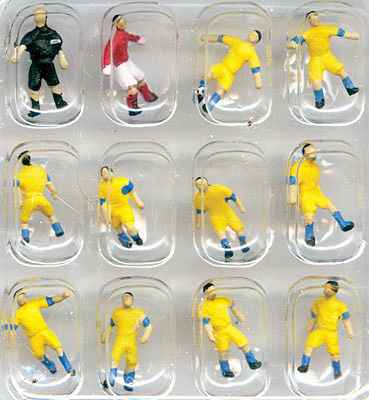Tomy Soccer Team A (Yellow) N Scale Model Railroad Figure #255055