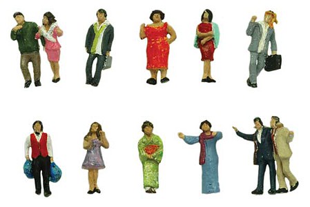 Tomy People in Entertainment District pkg(12) - N-Scale