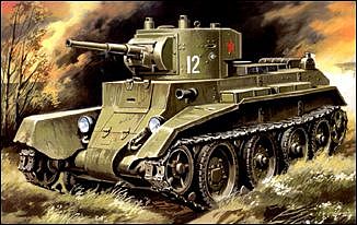 Unimodels BT7 WWII Russian Light Tank Mod. 1935 Plastic Model Tank Kit 1/72 Scale #310
