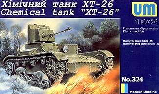 Unimodels XT26 Flamethrower Tank w/7.62mm MG Plastic Model Tank Kit 1/72 Scale #324