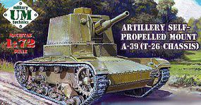 Unimodels A39 T26 Chassis Soviet Artillery Self-Propelled Gun Plastic Model Tank Kit 1/72 Scale #660