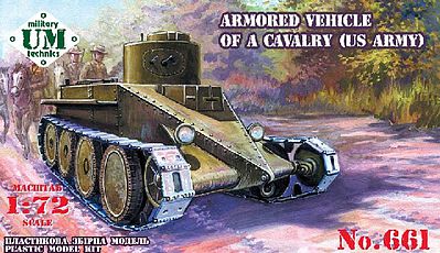 Unimodels US Army Cavalry Armored Vehicle (New Tool) Plastic Model Tank Kit 1/72 Scale #661