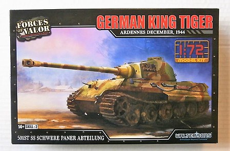 Unimax German King Tiger Plastic Model Military Vehicle Kit 1/72 Scale #873002a