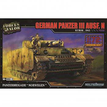 Unimax German Panzer III Ausf Plastic Model Military Vehicle Kit 1/72 Scale #873008a