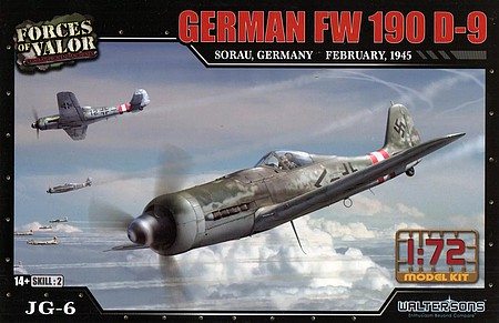 Unimax German FW 190 D-9 Plastic Model Airplane Kit 1/72 Scale #873012a