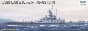 Vee USS Indiana BB58 Battleship 1944 Plastic Model Military Ship Kit 1/700 Scale #57006