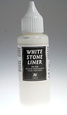 Vallejo White Stone Paste Texture Effect (35ml Bottle) Model Railroad Mold Accessory #26234