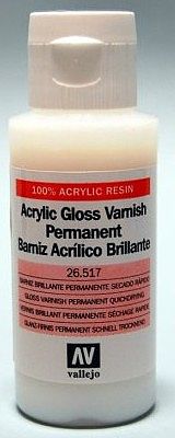 Vallejo Gloss Varnish (60ml Bottle) Hobby and Model Acrylic Paint #26517