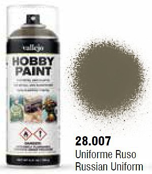 Vallejo Russian Uniform WWII Infantry Paint 400ml Spray Hobby and Model Enamel Paint #28007