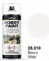 Vallejo White Basic Primer 400ml Spray Hobby and Model Enamel Paint #28010