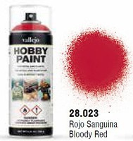 Vallejo Bloodly Red Fantasy Paint 400ml Spray Hobby and Model Enamel Paint #28023