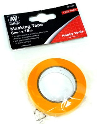 Vallejo Precision Masking Tape 6mmx18m (2/pk) Painting Mask Tape #7005