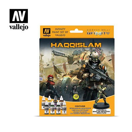 Vallejo Haqqislam Ghulam Infantry Paint and Figure 17ml Hobby and Model Acrylic Paint Set #70237