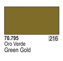 Vallejo Metallic Green Gold Model Color 35ml Hobby and Model Acrylic Paint #70795