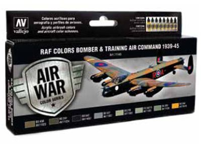Vallejo RAF Colors Bomber & Training Air Command 1939-1945 Model Air Hobby and Model Paint Set #71145