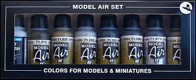 Vallejo Demag Africa Corps Model Air Paint Set (8 Colors) Hobby and Model Paint Set #71150