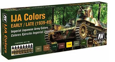 Vallejo IJA Camouflage 1939-45 Model Air Paint Set (8 Colors) Hobby and Model Paint #71160