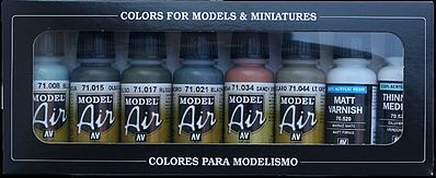 Vallejo RLM I Model Air Paint Set (8 Colors) Hobby and Model Paint Set #71165