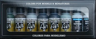 Vallejo RLM II Model Air Paint Set (8 Colors) Hobby and Model Paint Set #71166