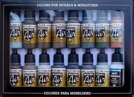 Vallejo RLM Model Air Paint Set (16 Colors) Hobby and Model Paint Set #71193