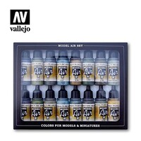 thumbnail image 2 of Vallejo Model Air Basic Colors Set – 16 Acrylic Paints – 71.178 – For Model Kits 2 of 3