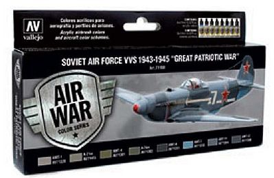 Vallejo Soviet VVS 1943 to 1945 Great Patriotic War Model Air Hobby and Model Paint Set #71198