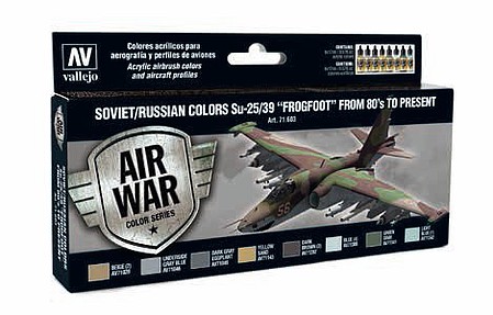 Vallejo Soviet/Russian Colors Su25/39 Frogfoot from 80s Hobby and Model Acrylic Paint Set #71603