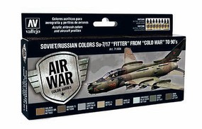 Vallejo Soviet/Russian Colors Su7/17 Fitter from Cold War Hobby and Model Acrylic Paint Set #71604