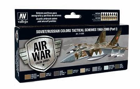 Vallejo Soviet/Russian Colors Tactical Schemes 1960-2000 Hobby and Model Acrylic Paint Set #71609