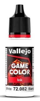 Vallejo White Ink Game Color 17ml Bottle Hobby and Model Acrylic Paint #72082