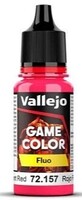 Vallejo Red Fluorescent Game Color 17ml Bottle Hobby and Model Acrylic Paint #72157