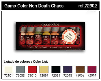 Vallejo Non Death Chaos Game Color Paint Set (8 Colors) Hobby and Model Paint Set #72302