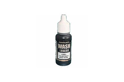 Vallejo BLACK GAME WASH 17ml Hobby and Model Acrylic Paint #73201
