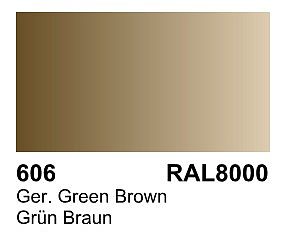 Vallejo German Green Brown RAL 8000 Primer 60ml Bottle Hobby and Model Acrylic Paint #73606
