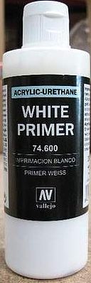 Vallejo White Primer 200ml Bottle Hobby and Model Paint Supply #74600