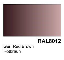 Vallejo German Red Brown RAL 8012 Primer (200ml Bottle) Hobby and Model Acrylic Paint #74605