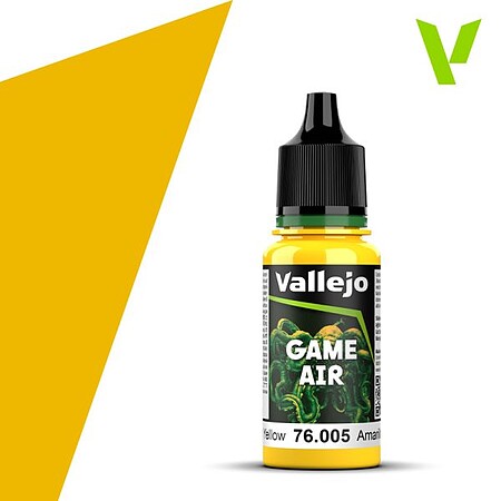 Vallejo Game Air Moon Yellow (18ml bottle) Hobby and Plastic Model Acrylic Paint #76005