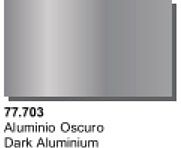 Vallejo Dark Aluminum Metal Color (32ml Bottle) Hobby and Model Acrylic Paint #77703