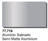 Vallejo Semi Matte Aluminum Metal Color (32ml Bottle) Hobby and Model Acrylic Paint #77716
