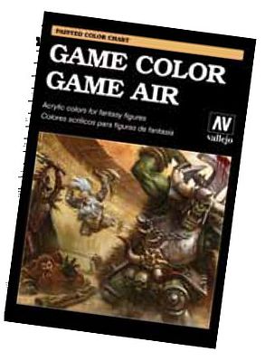 Vallejo Game Color & Game Air Hand Painted Color Chart Hobby and Model Paint Supply #cc972