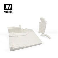 Vallejo German Ruined Building (unpainted) Plastic Model Military Diorama 1/35 Scale #sc003