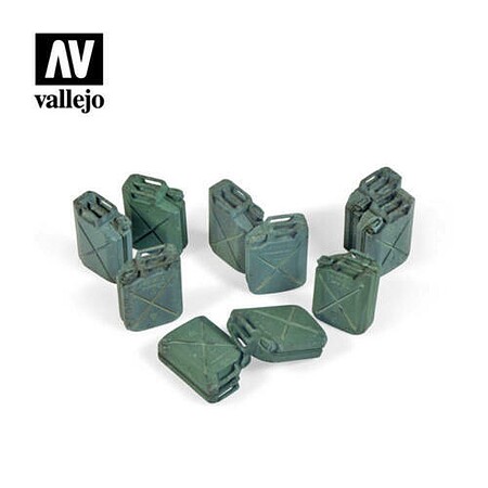 Vallejo Allied Jerrycan Set (unpainted) Plastic Model Military Diorama 1/35 Scale #sc206