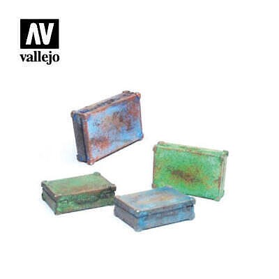 Vallejo Metal Suitcases (unpainted) Plastic Model Military Diorama 1/35 Scale #sc226