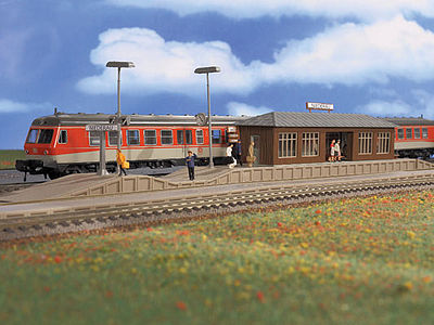 Vollmer Niederau Station w/Platform Kit HO Scale Model Railroad Trackside Accessory #3549