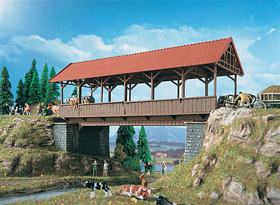 Vollmer Covered Bridge HO Scale Model Railroad Bridge #42515
