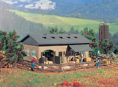 Vollmer Pig Barn Kit HO Scale Model Railroad Building #43740