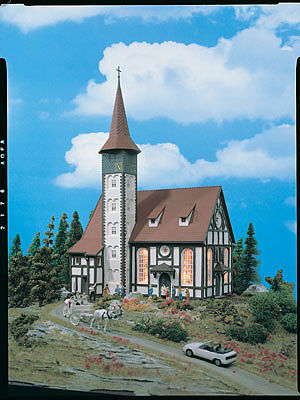 Vollmer Altbach Half Timber Church Kit HO Scale Model Railroad Building #43768