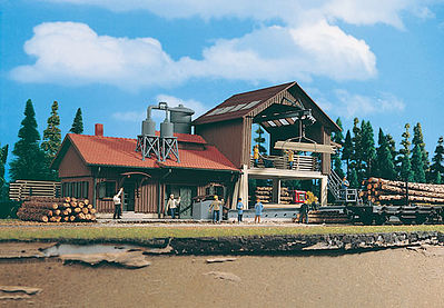 Vollmer Sawmill Kit HO Scale Model Railroad Building #43797